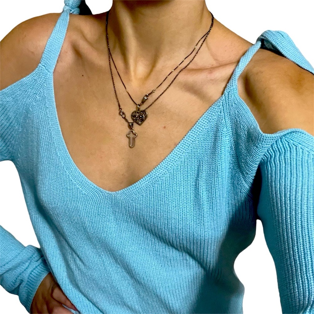 White House | Black Market off shoulder cutout sweater